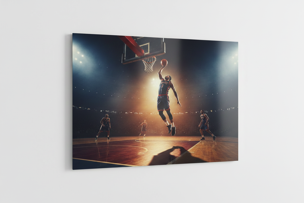 Basketball Metal Canvas