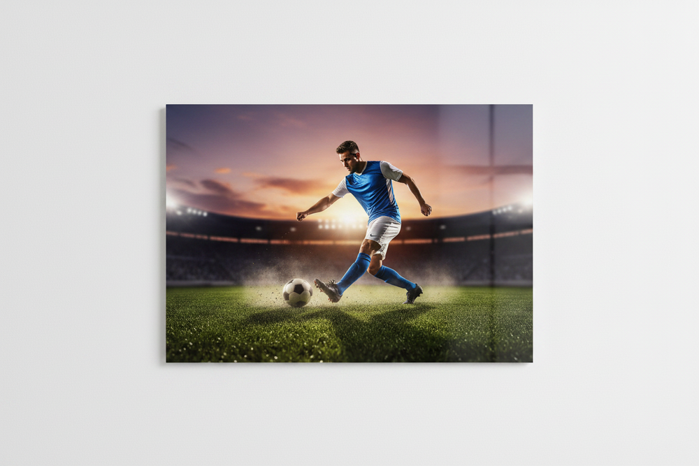 Soccer Metal Canvas